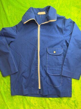 Vintage White Stag USA Blue Twill Zip Chore Jacket - Fits Men's L